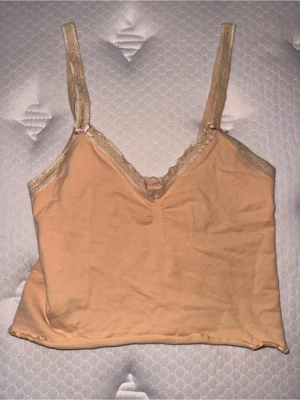50. Urban Outfitters Tan Lace-Trim Cami Tank - Picture 2 of 5